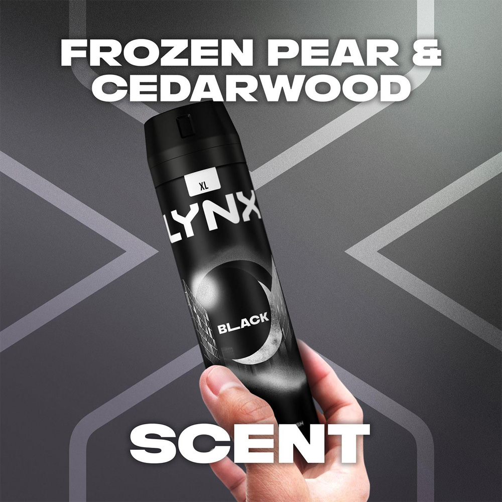 Lynx Black Frozen Pear and Cedarwood Scent Bodywash and Bodyspray Duo Gift Set 4 Pack Image 5