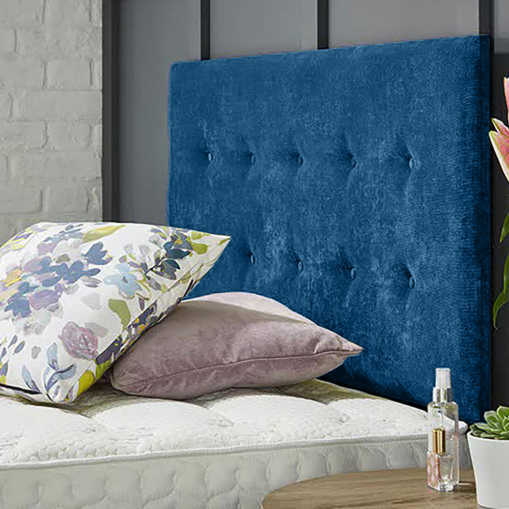 Eleganza Home Chessing Single Blue Naples Strutted Headboard Image 1