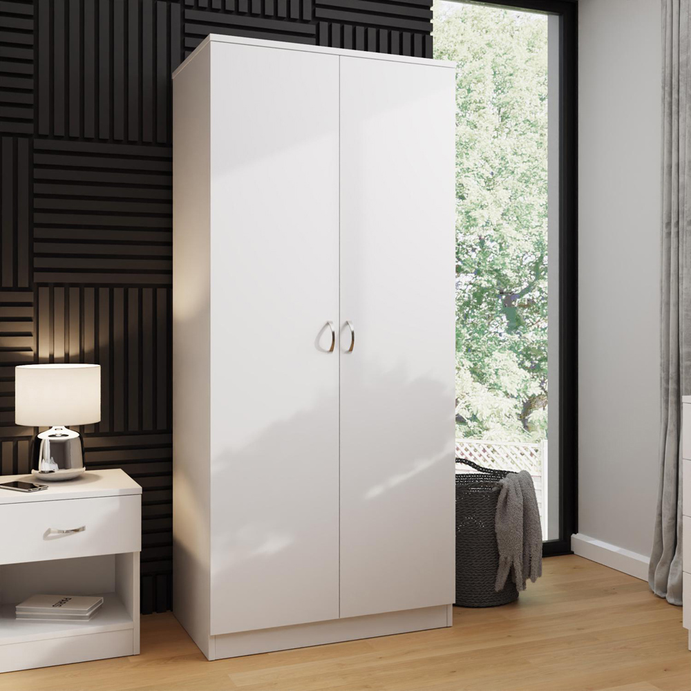 FWStyle Promo 2 Door White Wardrobe Image 6