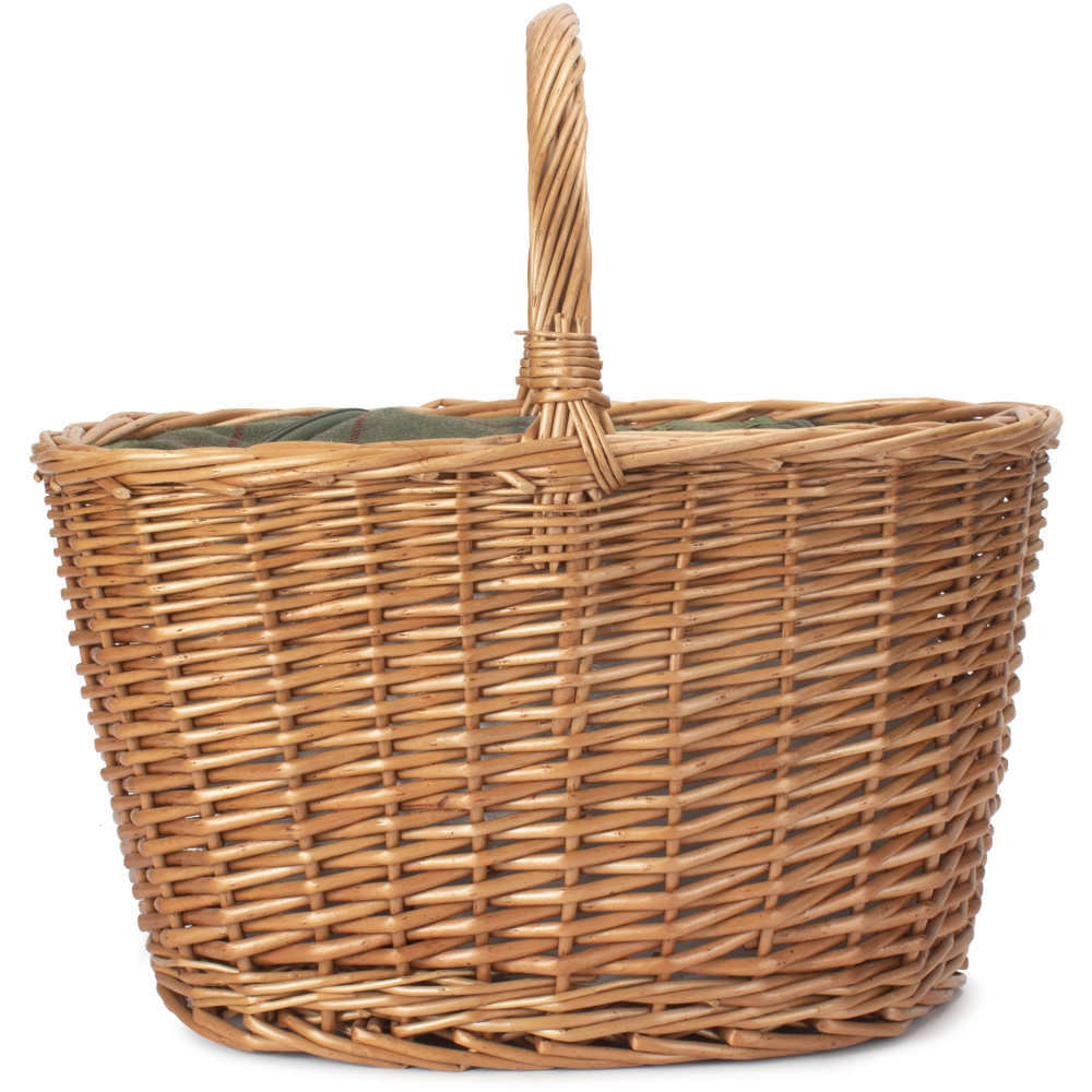 Red Hamper Oval Wicker Basket with Zipped Cooler Bag Wilko