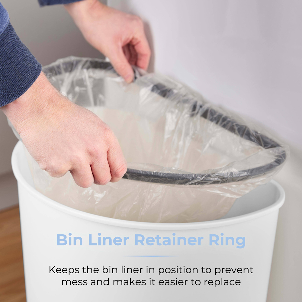 Tower White Curved ABS Sensor Bin 50L Image 6