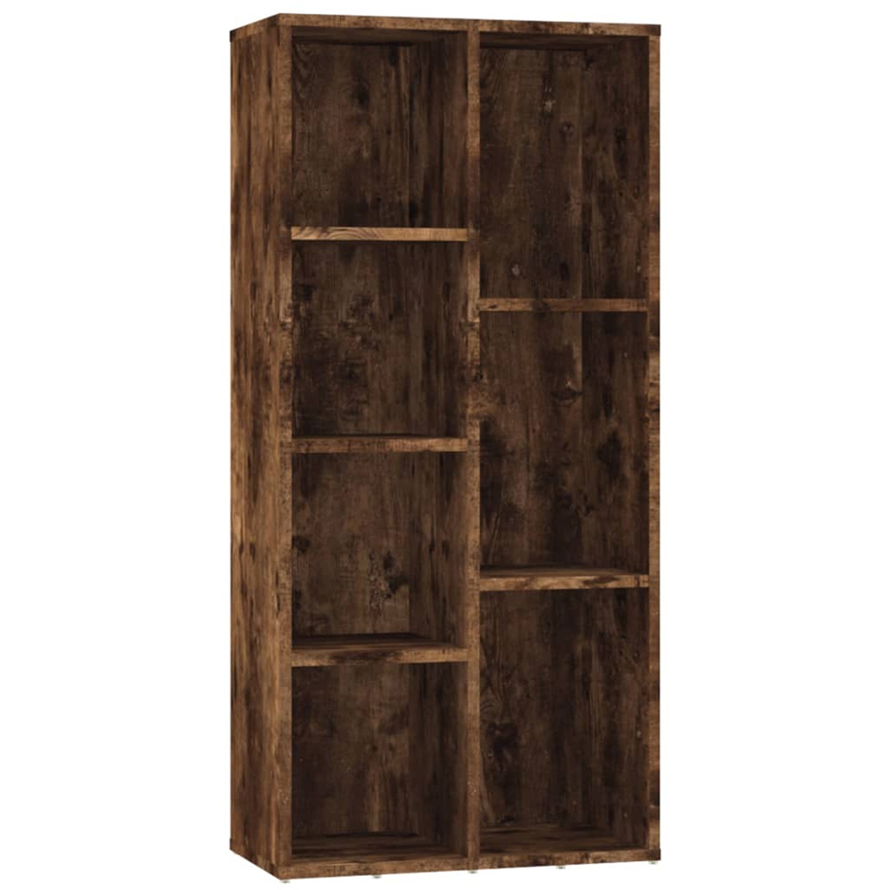 vidaXL 7 Shelf Smoked Oak Bookcase Image 2