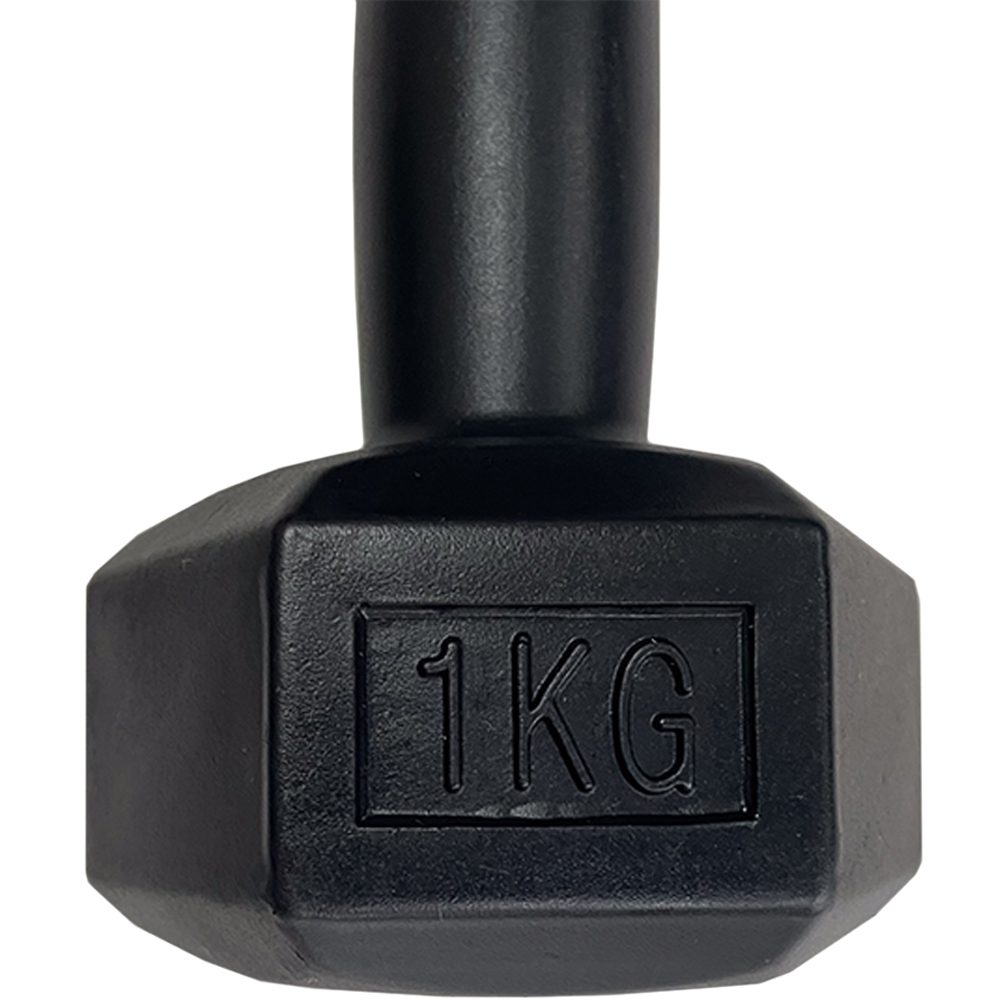 HXGN Black Hex Dumbbell Set 12kg Image 8