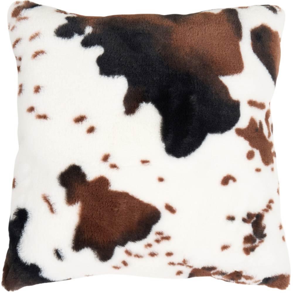 Cow Print Faux Fur Cushion Image 4
