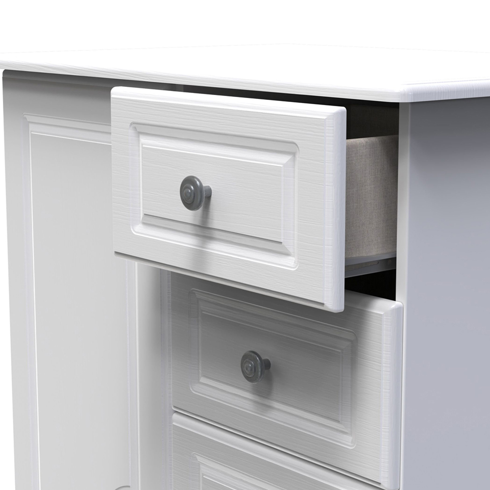Crowndale Pembroke Single Door 6 Drawer Matt White Kids Wardrobe Ready Assembled Image 7
