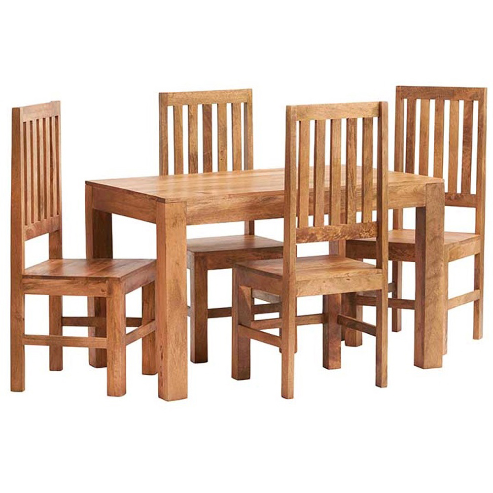 Brooklyn Napoli Toko 4 Seater Dining Set Light Mango Image 2