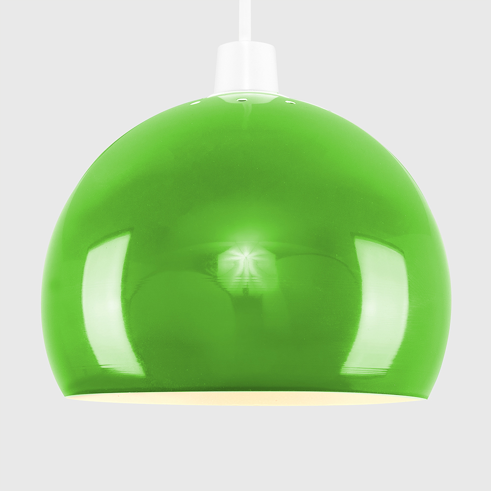 ValueLights Green Arco Mini Metal Pendant Light Shade Image 4