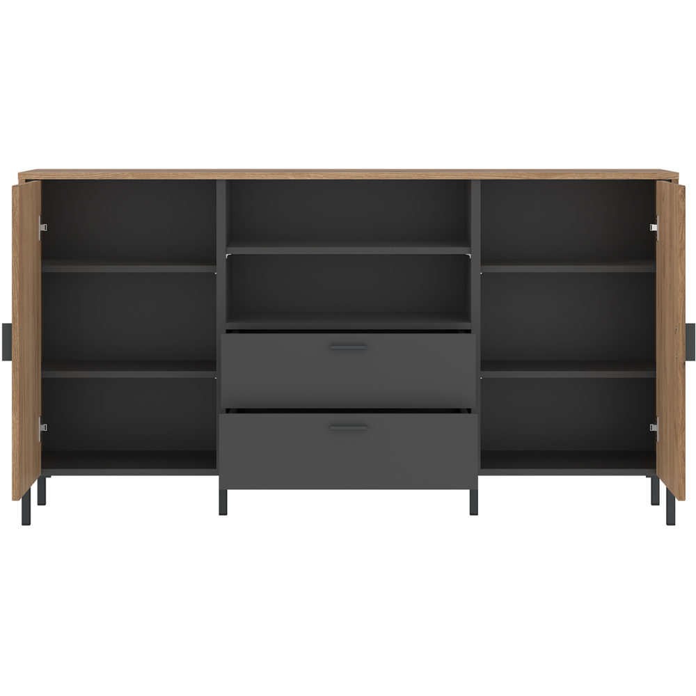 Furniture To Go Arundel 2 Door 2 Drawer 2 Shelf Oak Sideboard Image 3
