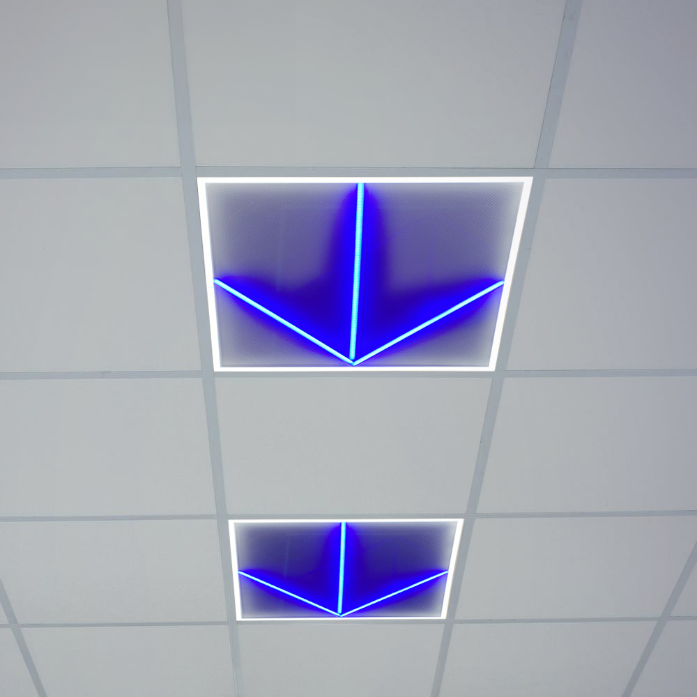 ENER-J 40W 6500K Cool White LED Frame Panel Light with Blue Arrow 600 x 600mm Image 2