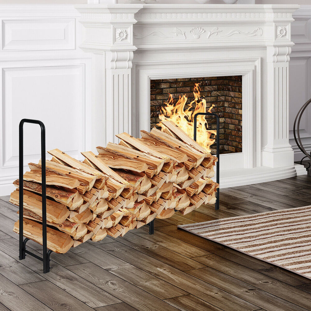 Costway Outdoor Firewood Storage Rack Image 2