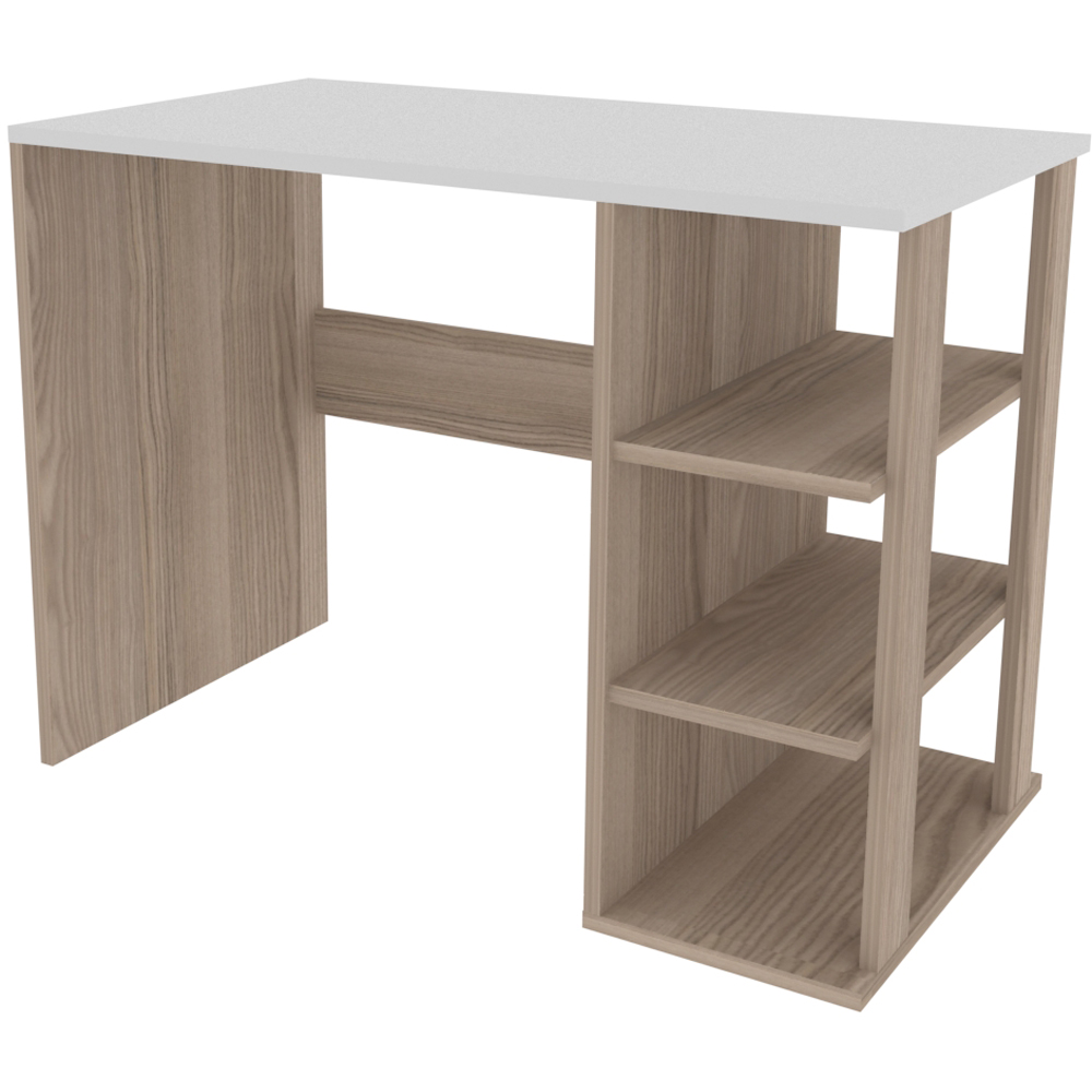 Decorotika Polina 3 Shelf Computer Desk Cordoba White Image 4
