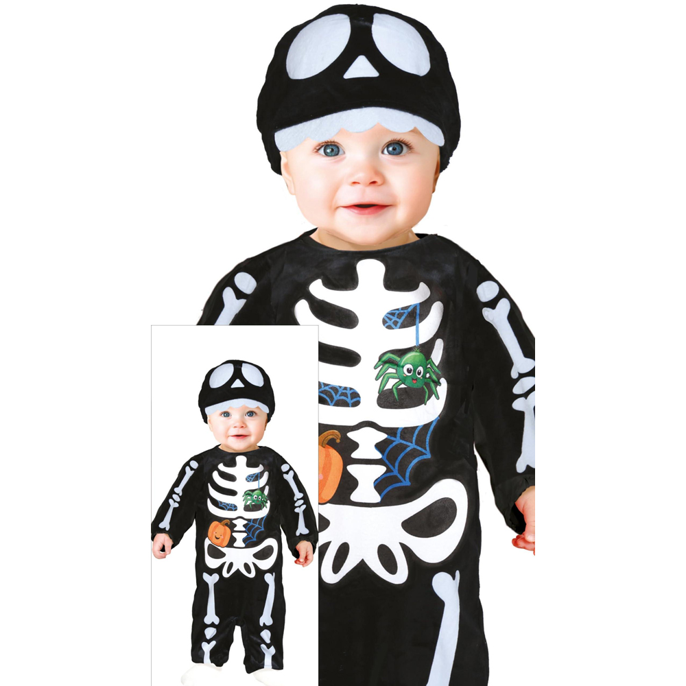Fiestas Guirca Skeleton Boo Toddler Black and White Halloween Costume 18 to 24 Months Image 2
