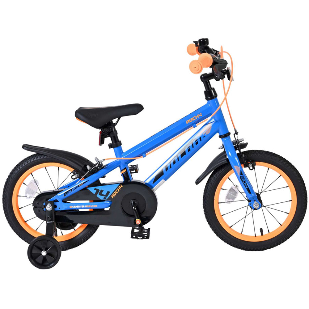 Volare Rocky Kids 14 inch Blue Bike with Stabilisers Image 6