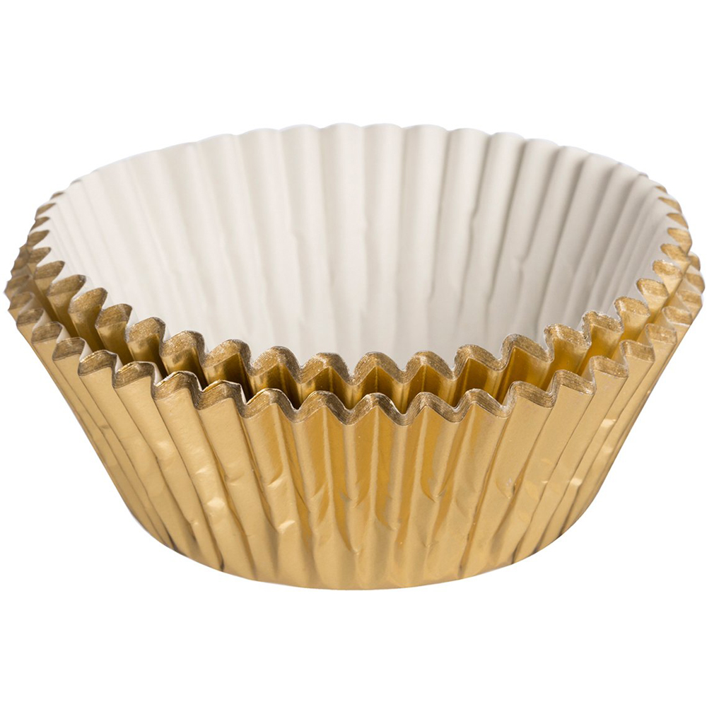 Pack of 32 Mason Cash Foil Cupcake Cases - Gold Image 1