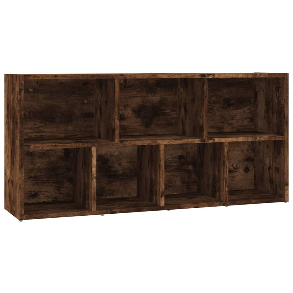 vidaXL 7 Shelf Smoked Oak Bookcase Image 6