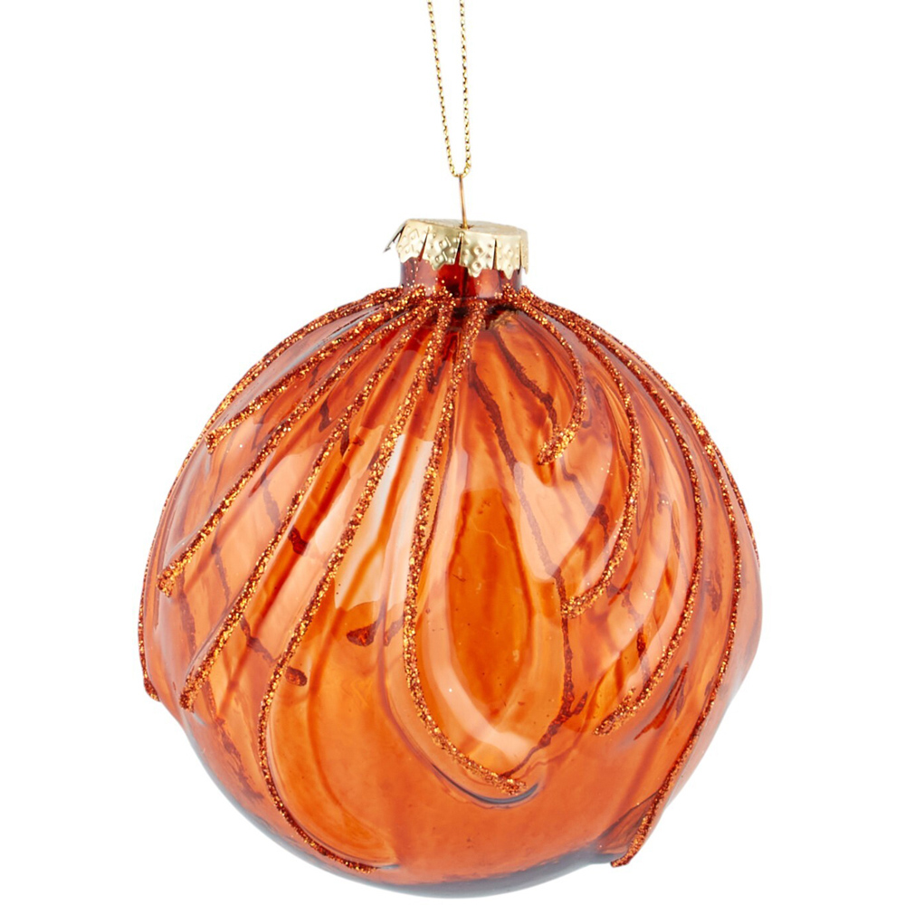 Ridged Bauble Crimson Image 1