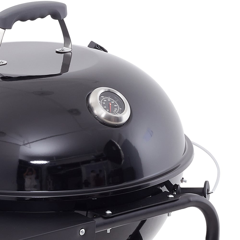 Living and Home Round Outdoor Charcoal BBQ Grill with Side Table Image 4