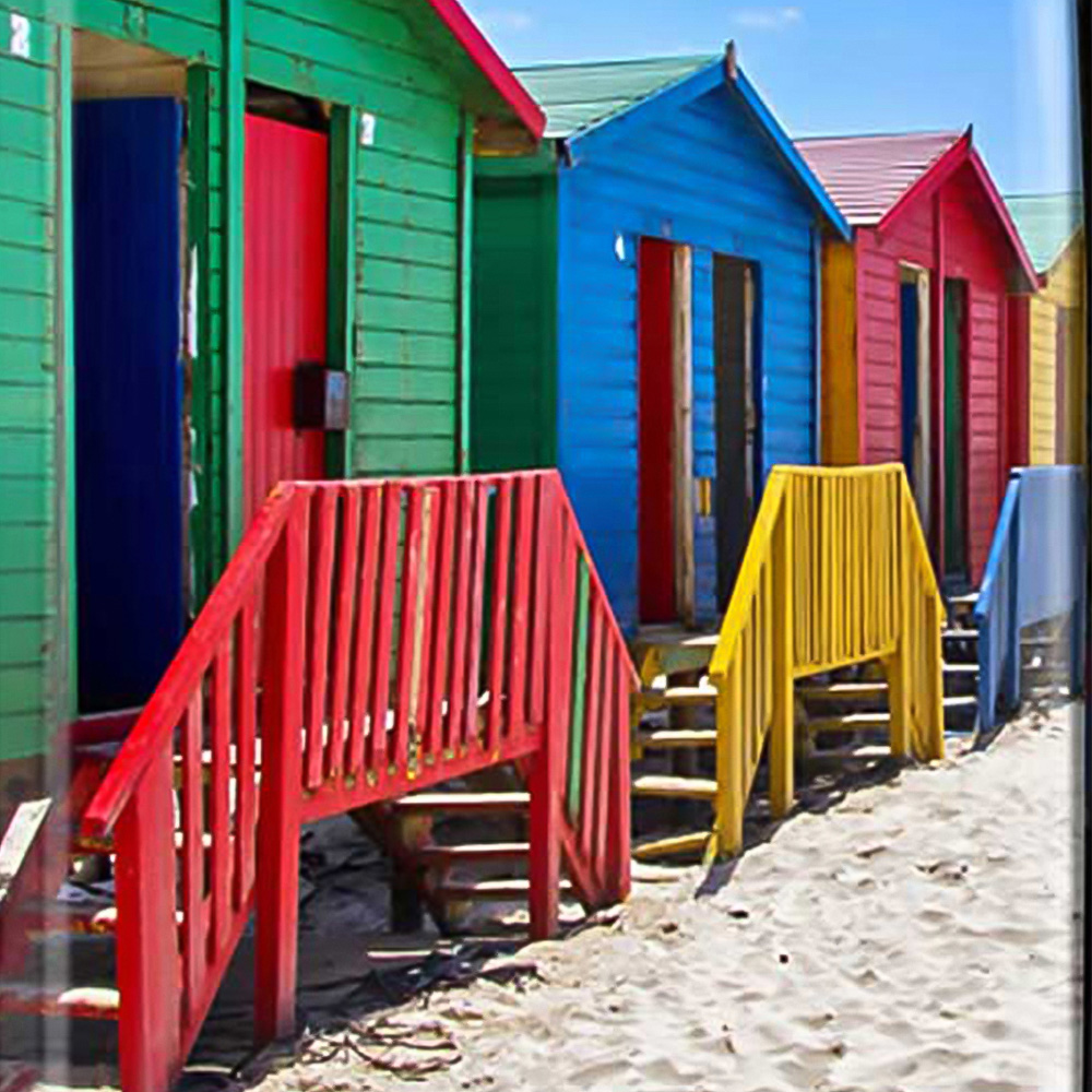 Warren Reed Designer Cabin Beach Huts at Muizenberg Beach Cape Town South Africa Suitcase Image 3