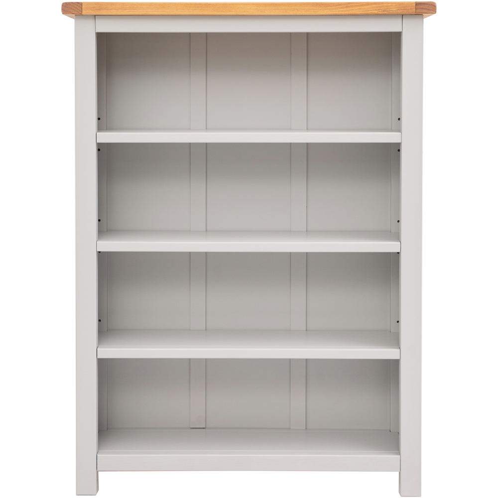Argenta 4 Shelf Light Grey Wide Bookcase Image 2