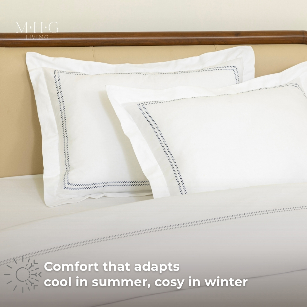 MHG Living Double Mayfair Grey 200 Thread Count Duvet Cover Set Image 8