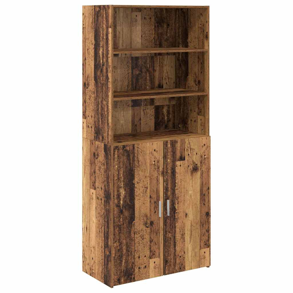 vidaXL 2 Door 3 Shelf Old Wood Sideboard Image 2