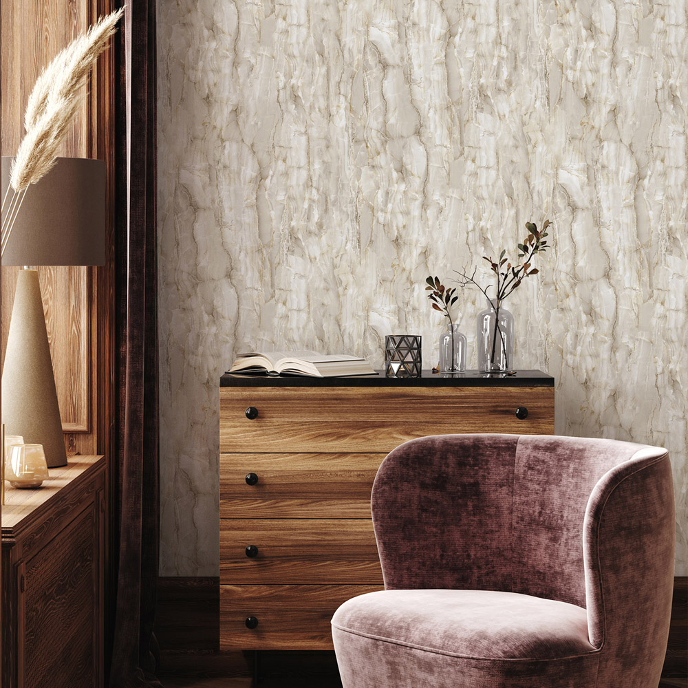 Rasch Wallpaper Chiara Taupe Wallpaper Image 3