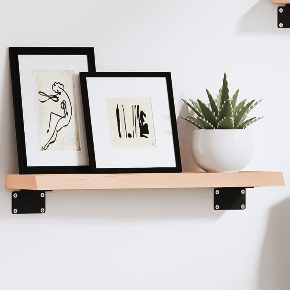 vidaXL 40cm Natural Oak Wood Wall Shelf  Image