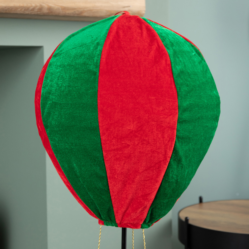 Samuel Alexander Red and Green Razza Rat Hot Air Balloon Hanging Christmas Decoration 100cm Image 6
