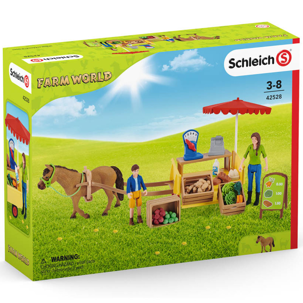 Schleich Farm World Sunny Day Mobile Farm Stand Toy Figure Set Image 3