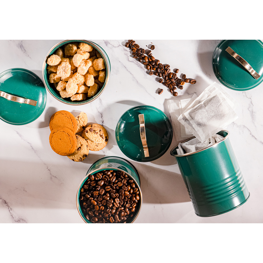 Innoteck Essentials 3 Piece High Gloss Green Kitchen Canister Set  Image 7