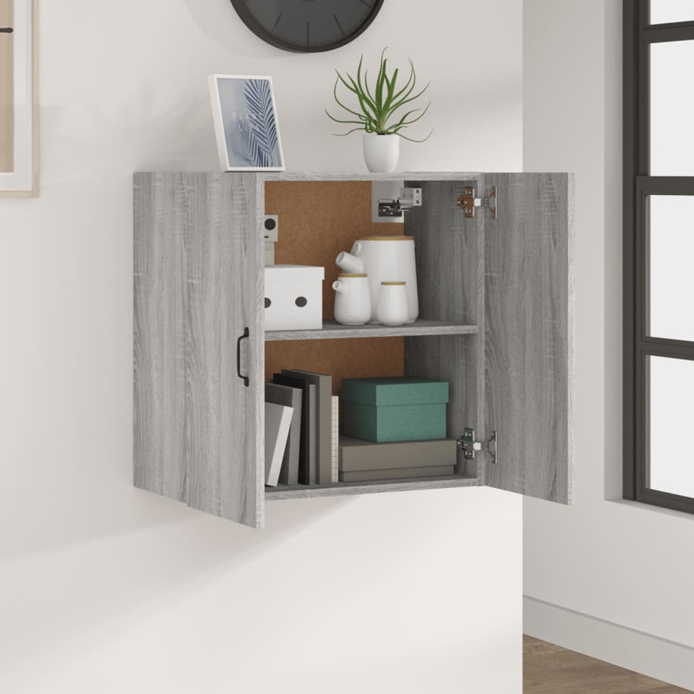 vidaXL 2 Door Grey Sonoma Oak Wall Cabinet Image 7