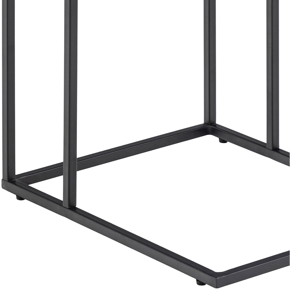 Florence Infinity Matt Black Side Table Image 5