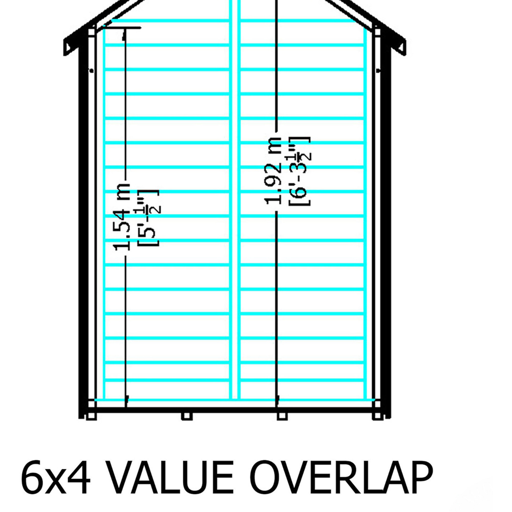 Shire 6 x 4ft Dip Treated Overlap Shed Image 9