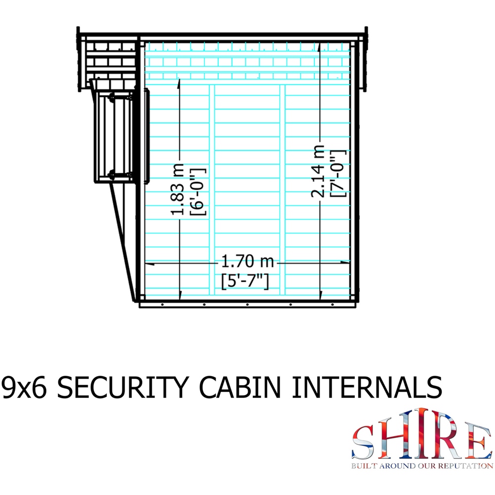Shire 9 x 6ft Shiplap Style D Security Cabin Apex Garden Shed Image 8