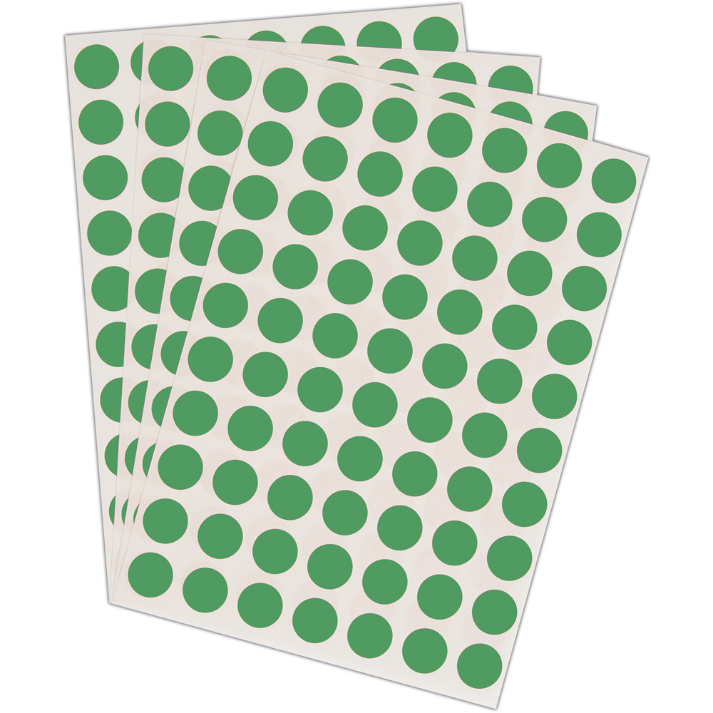 Blick Green Round Self Adhesive Office Label 13mm 2240 Pack Image 5