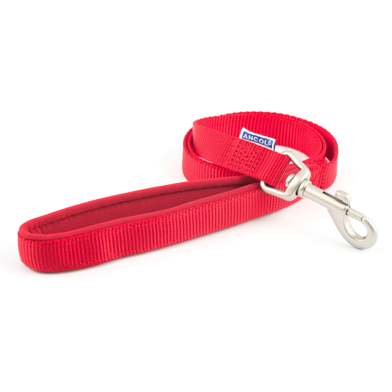 Ancol Nylon Dog Lead  - Red / 2.5cm Image
