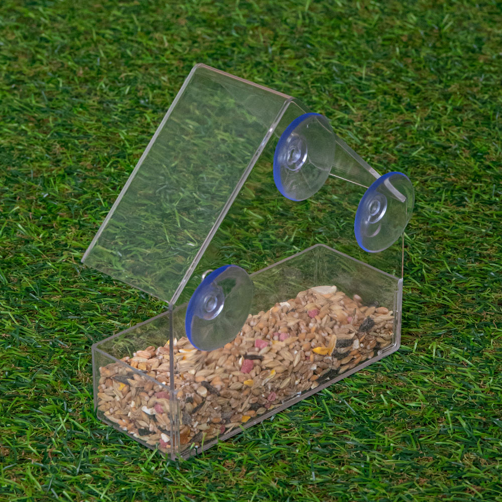 Samuel Alexander Plastic Window Wild Bird Seed Feeder Box Image 7