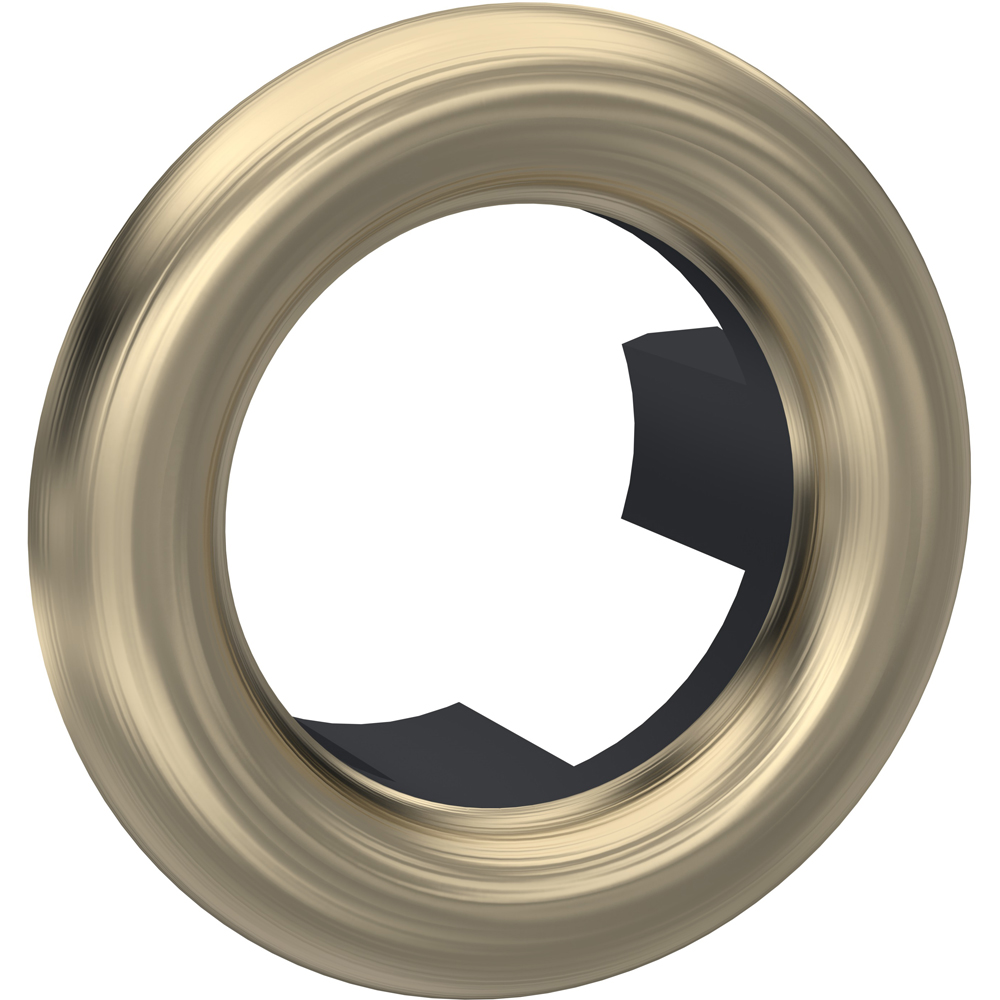 nuie Ceramics Accessories Brushed Brass Round Overflow Cover Image 1