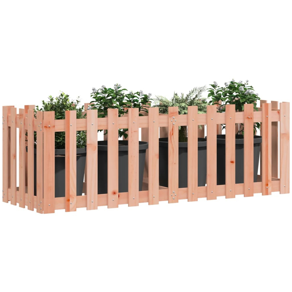 vidaXL Brown Solid Douglas Wood Garden Raised Bed 50 x 150 x 50cm Image 2
