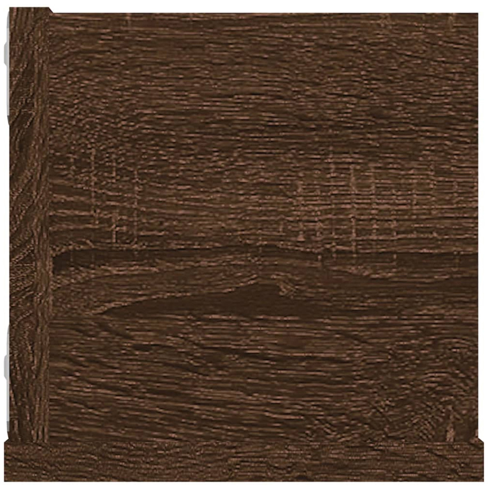 vidaXL 4 Shelf Brown Wall Shelf Image 4