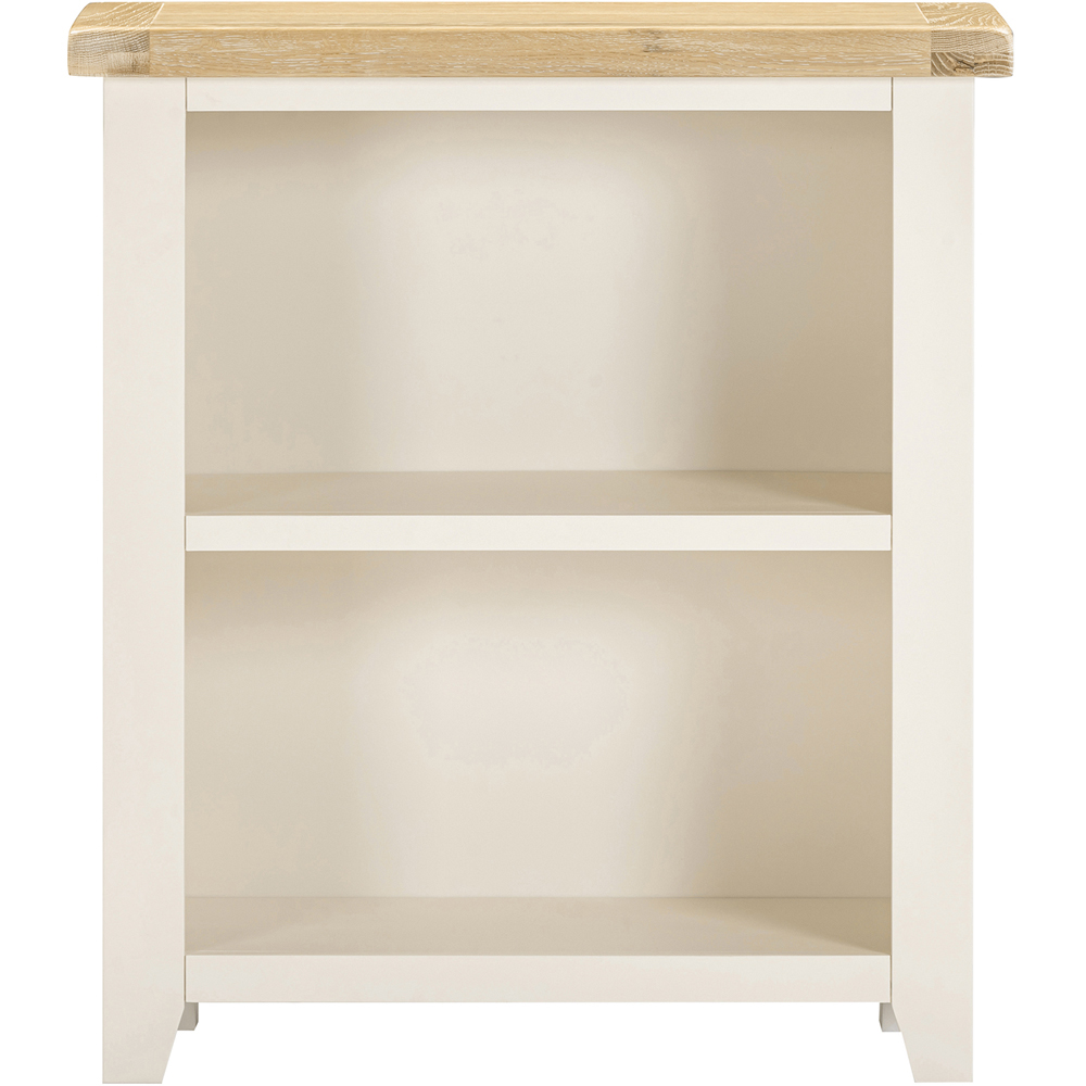 Seconique Windsor 2 Shelf Ivory and Oak Low Bookcase Image 3