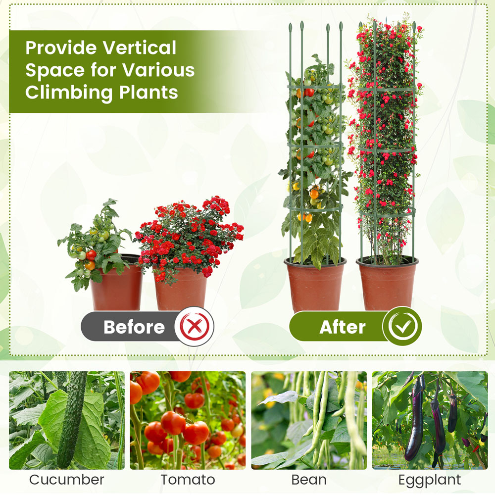 Costway Green Adjustable Garden Trellis 2 Pack Image 4