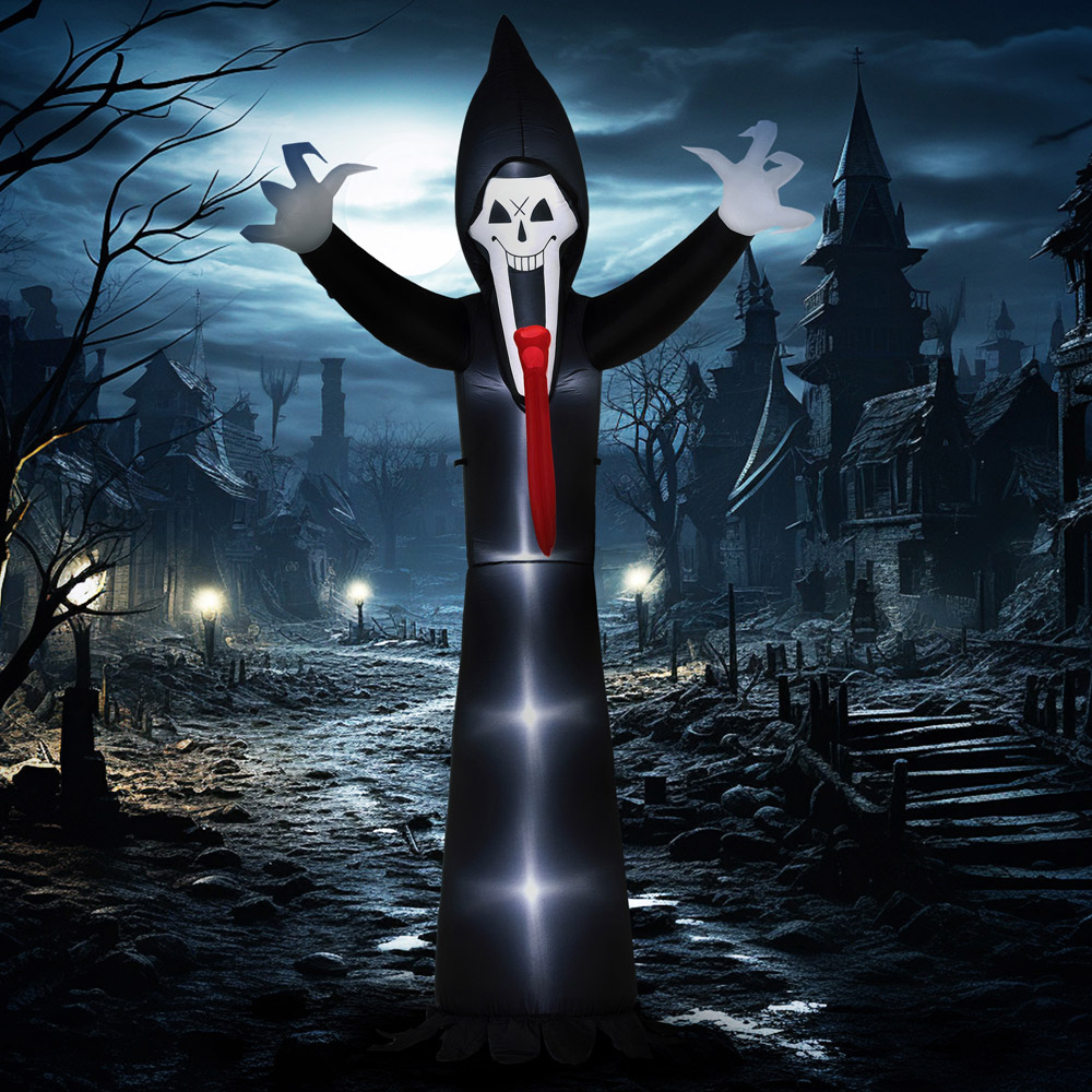Outsunny Inflatable Grim Reaper Halloween Decoration 10ft Image 6