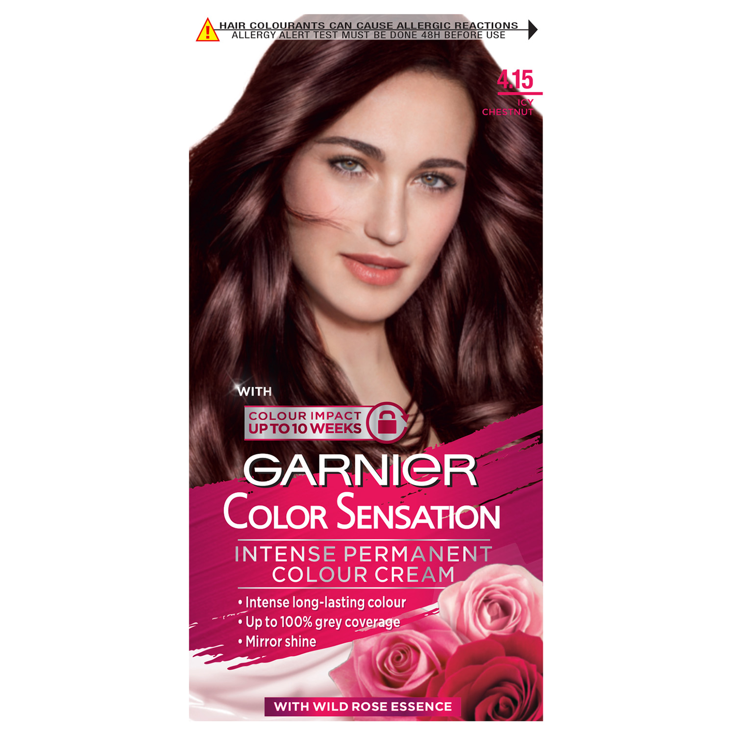 Garnier Colour Sensation Permanent Colour Cream - 4.15 Icy Chestnut Image 1