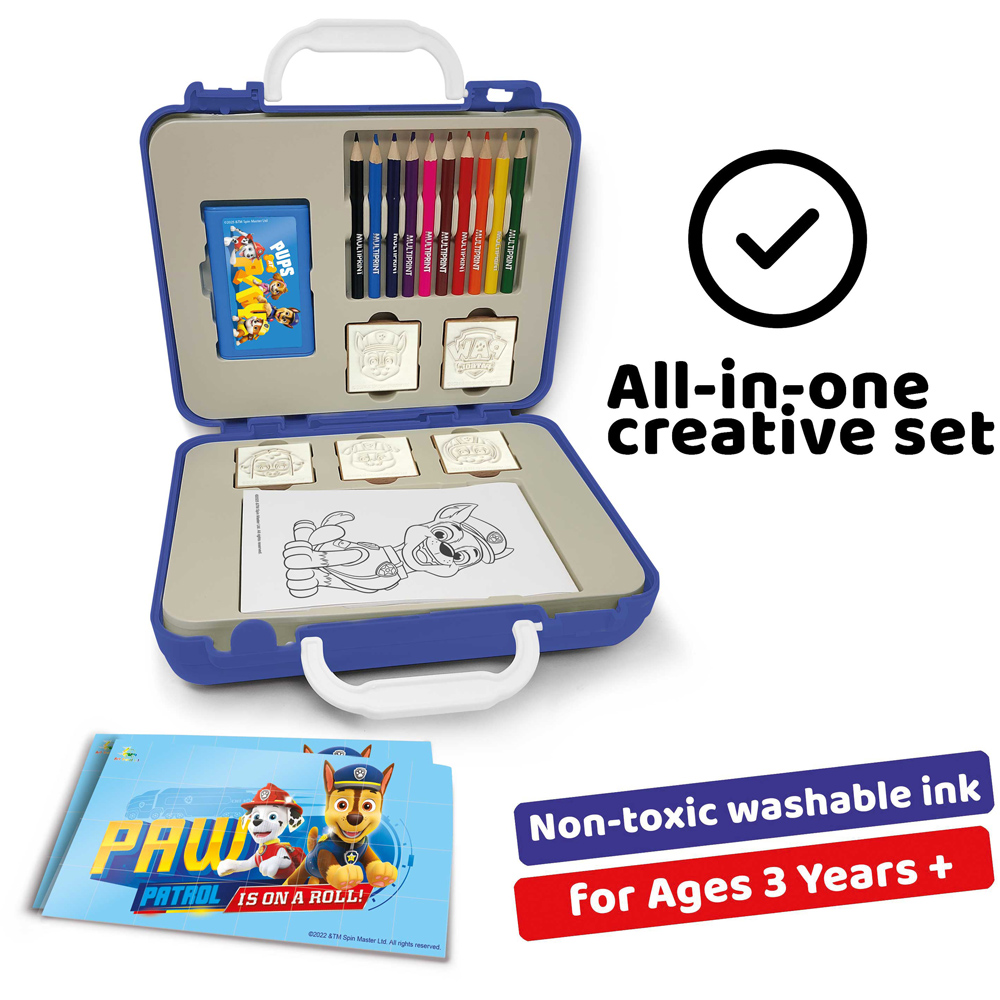 Multiprint Nickelodeon Paw Patrol Kids Travel Colouring and Stamp Set Image 3