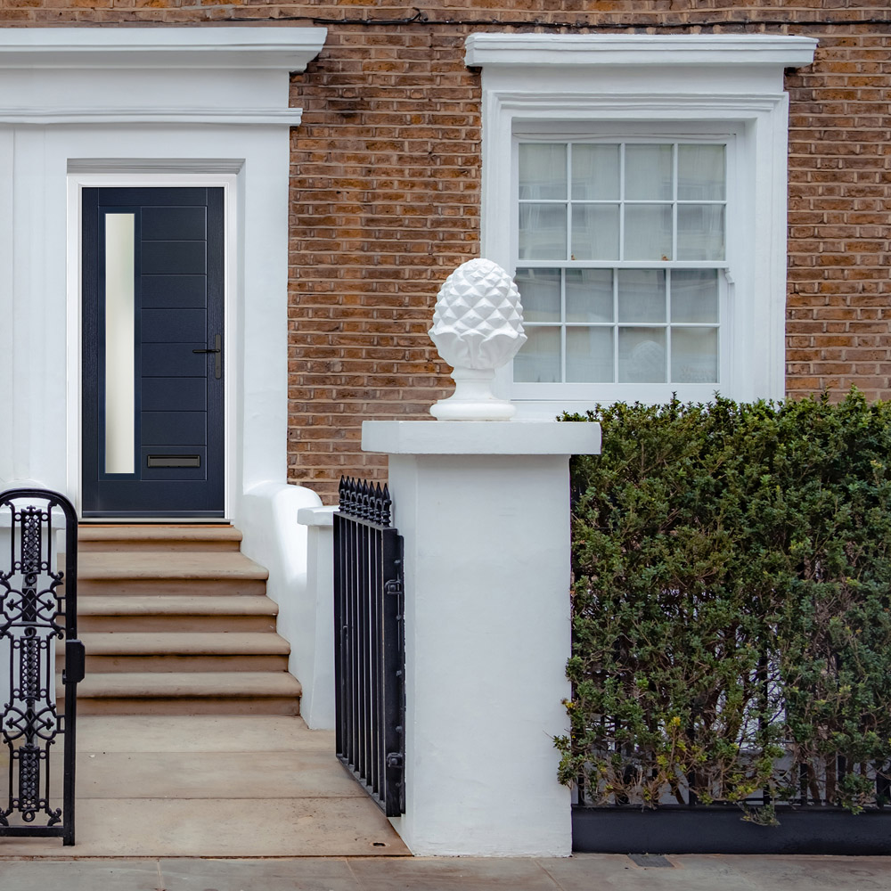 Crystal-Direct Monza Blue GRP Clear Glass Left Hand Open Front Door 890 x 2090mm Image 2