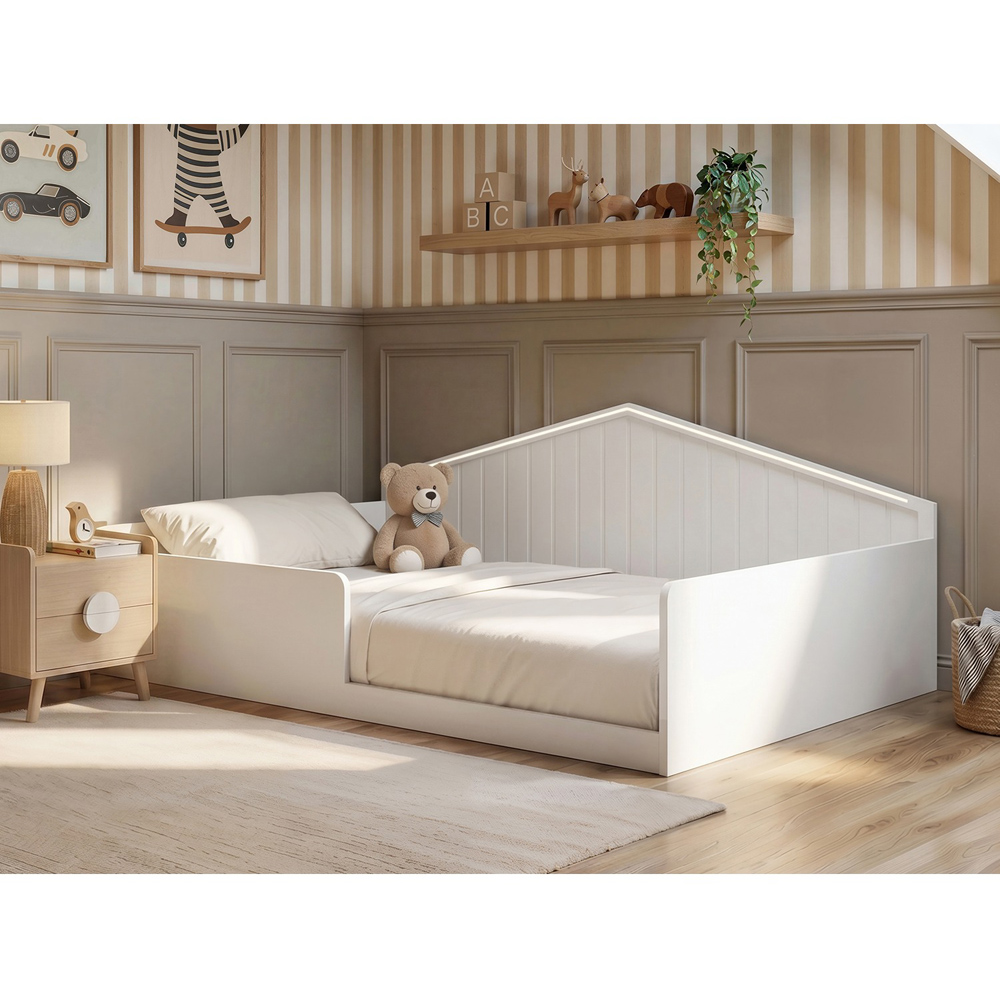 Flair Wilbur Small Double White Montessori Bed Image 5