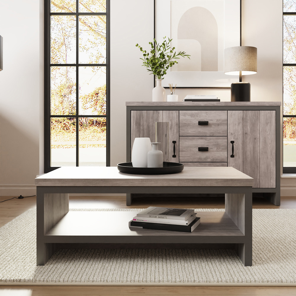 GFW Boston Grey Simple Coffee Table Image 7