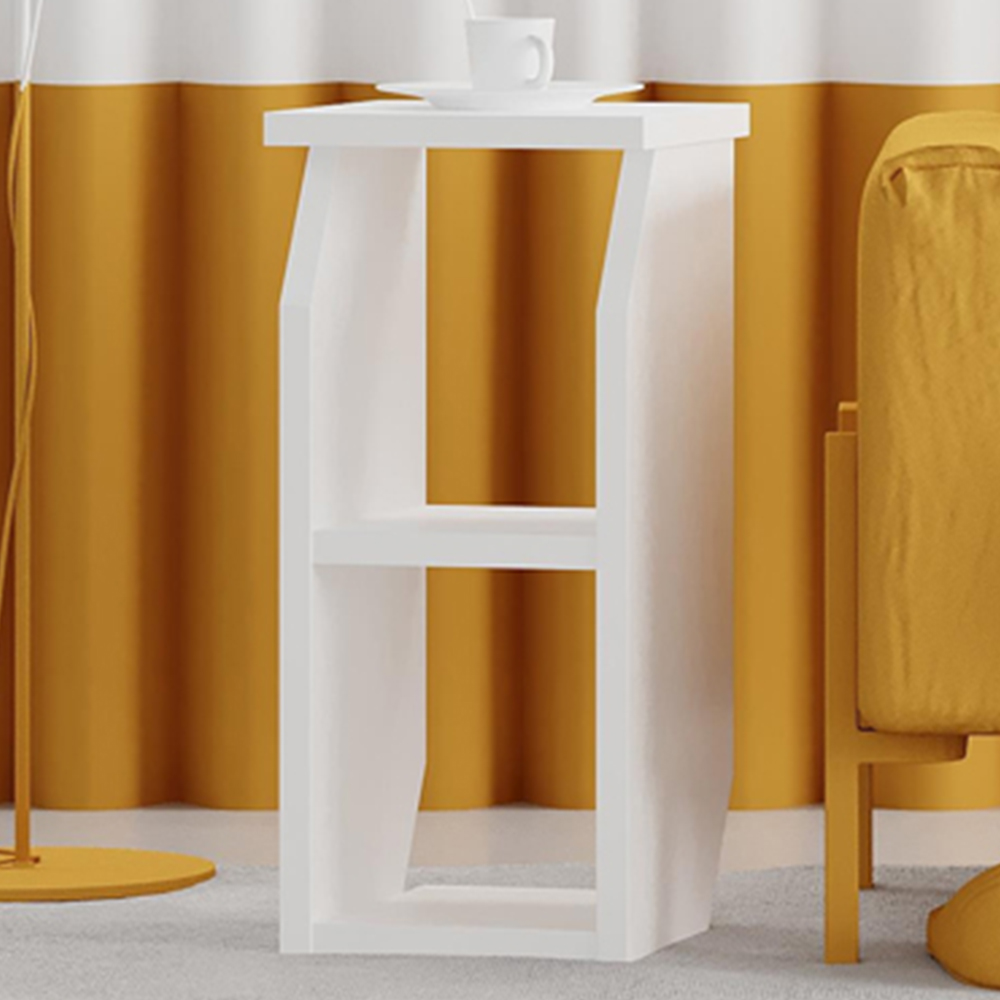 Decortie Tena 2 Shelf White Coffee Table Image 1