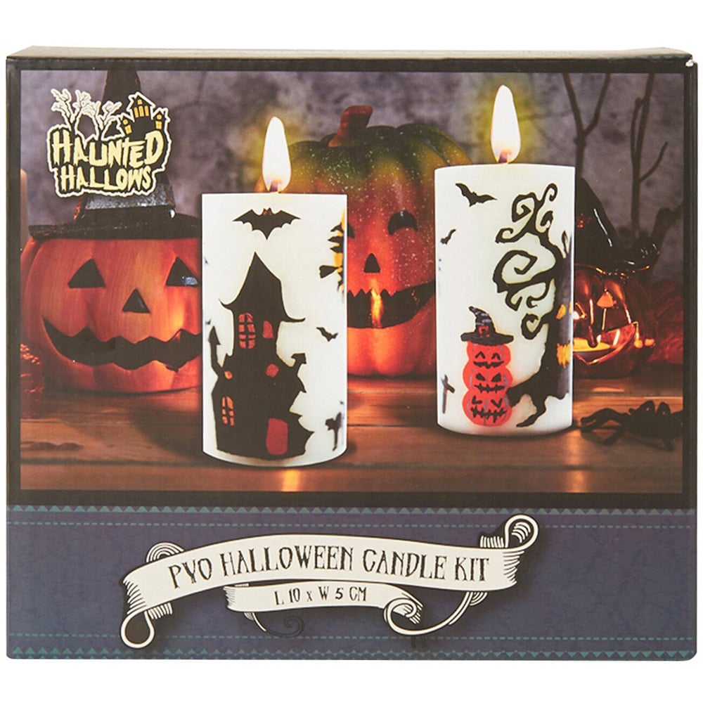 Paint Your Own Halloween Candle Holder Kit - Multicolour Image 1